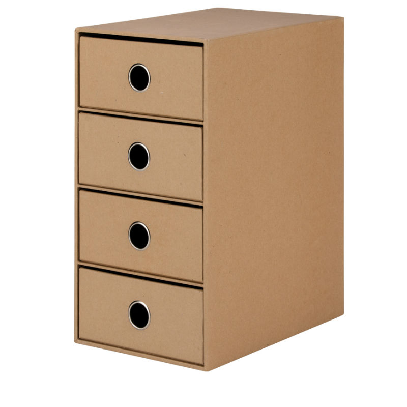 Image de  Box 4 tiroirs kraft 