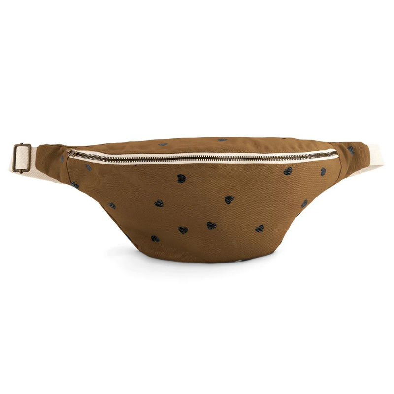 Image de  Sac banane imprimé Cœur cumin 