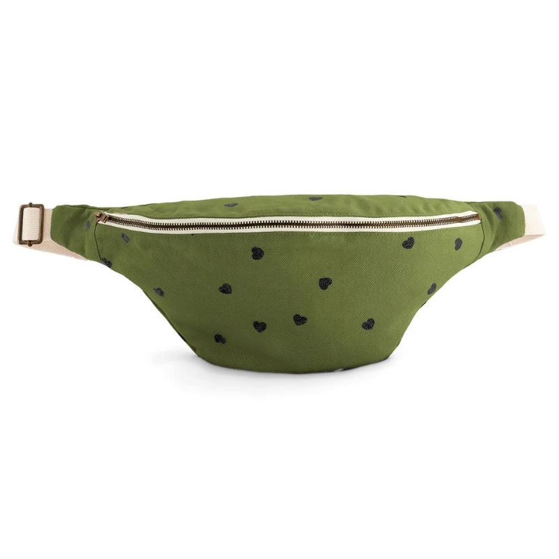 Image de  Sac banane imprimé Cœur kaki 