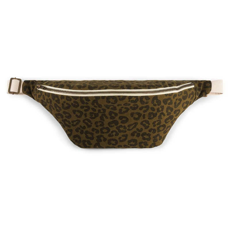 Image de  Sac banane imprimé Léopard Olive 
