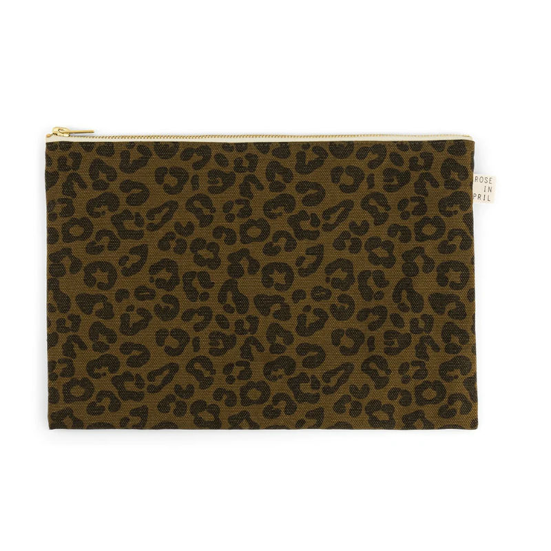 Image de  Pochette Lili Léopard olive 