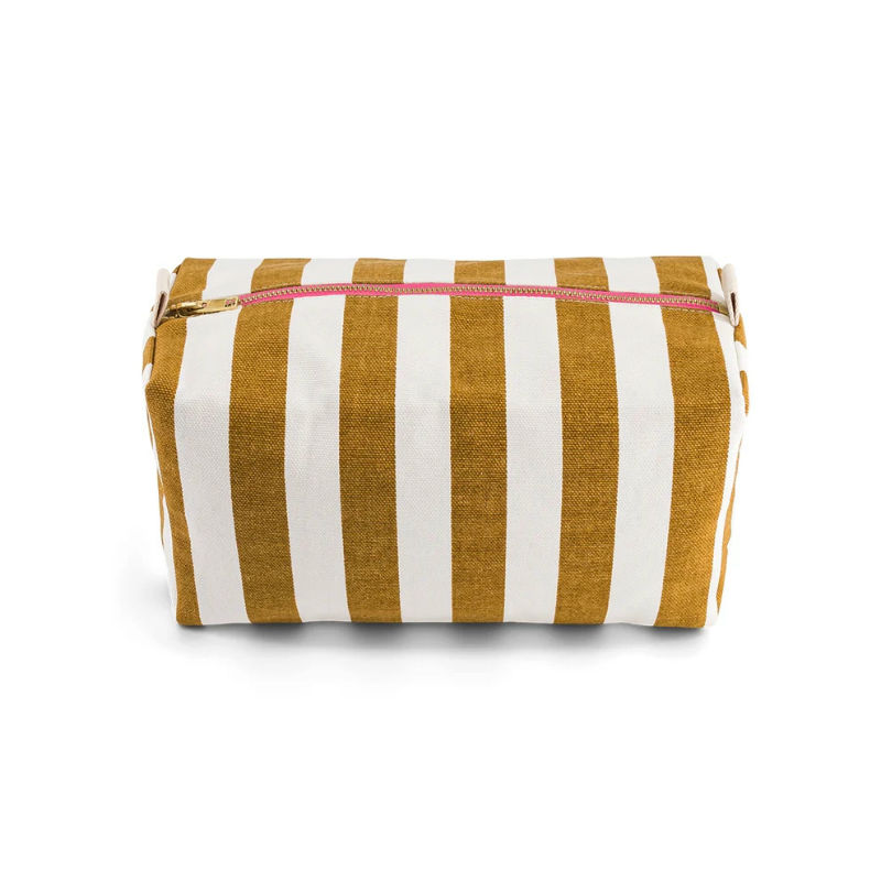 Image de  Trousse de toilette Vic Rayé écru / caramel 