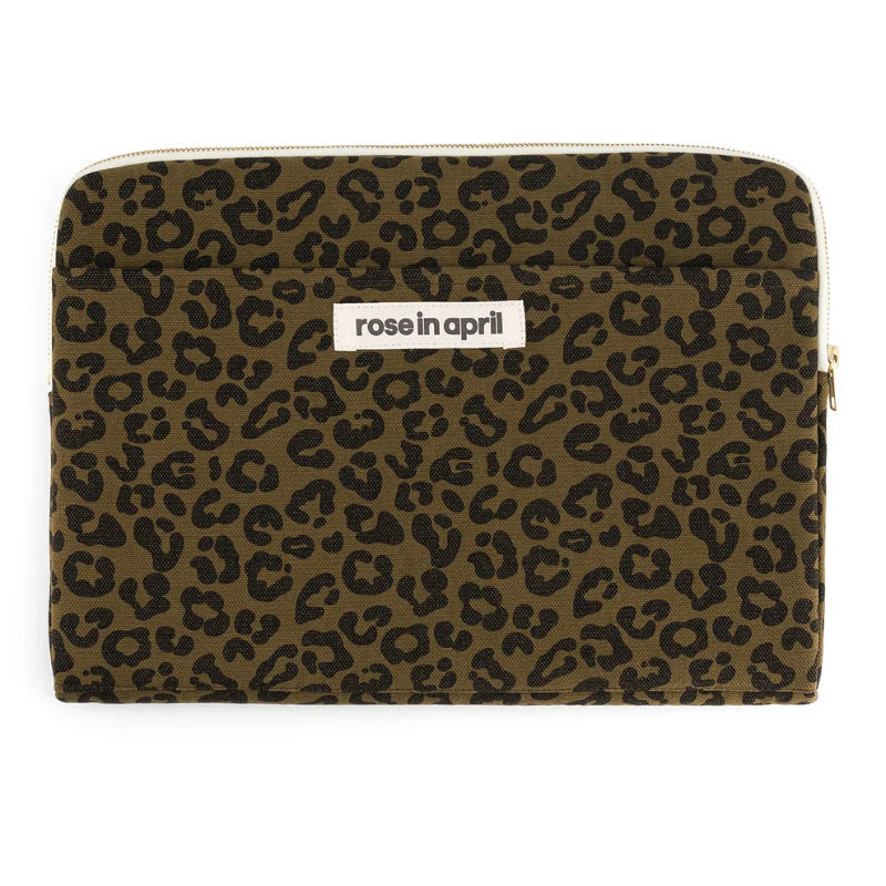 Image de  Pochette Ordinateur Octave 14 Léopard olive 