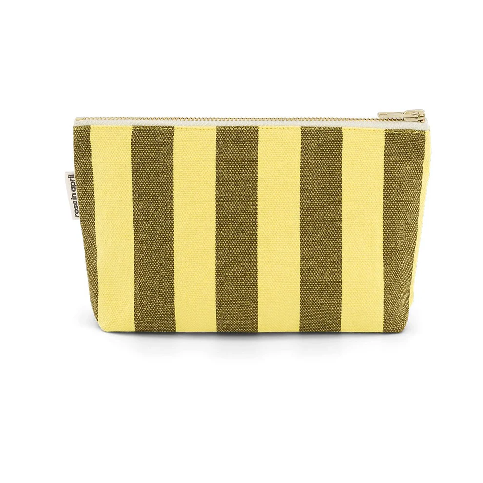 Ref. ROSART000001817, Rose In April - Pochette Sophia rayée citron / Olive, Assorties, marque ROSE IN APRIL