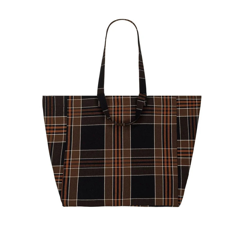 Ref. ROSART000001923, ROSE IN APRIL - Sac Elisa big noir tartan, Noir, marque ROSE IN APRIL