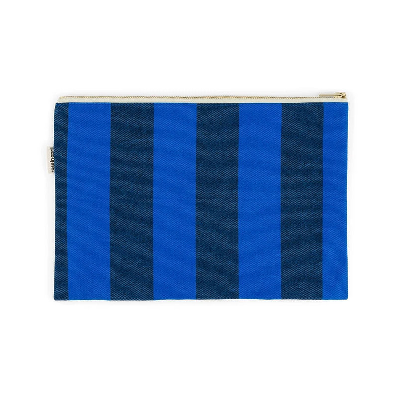 Ref. ROSART000002031, ROSE IN APRIL - Pochettes Lili big rayure noir/bleu, Bleu, marque ROSE IN APRIL