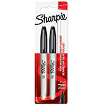 Image de  POCHETTE 2 MARQUEURS SHARPIE NOIR 
