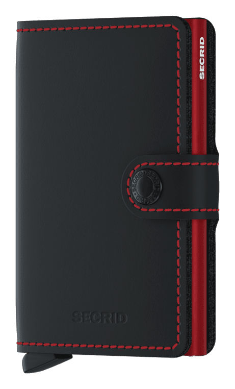 Image de  Porte carte Miniwallet Mat noir & rouge 