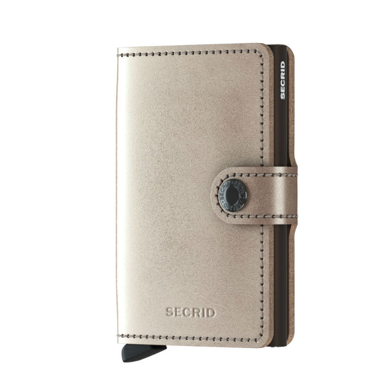 Image de  Porte carte Miniwallet Metallic champagne brun 