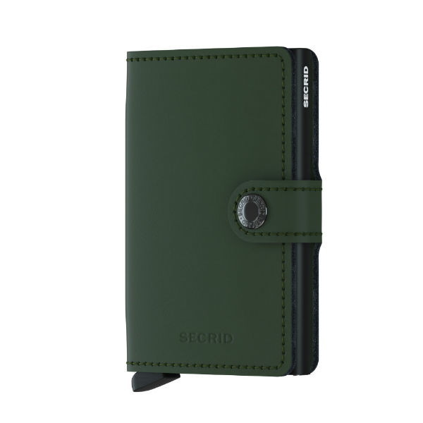 Image de  Porte carte minivallet Mat vert noir 