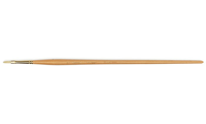 Image de  Brosse huile d'Artigny n°0 plate usée bombée 