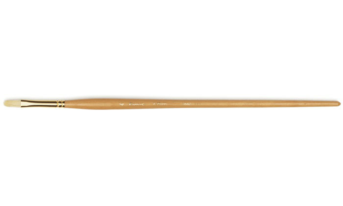 Image de  Brosse huile d'Artigny n°4 plate usée bombée 