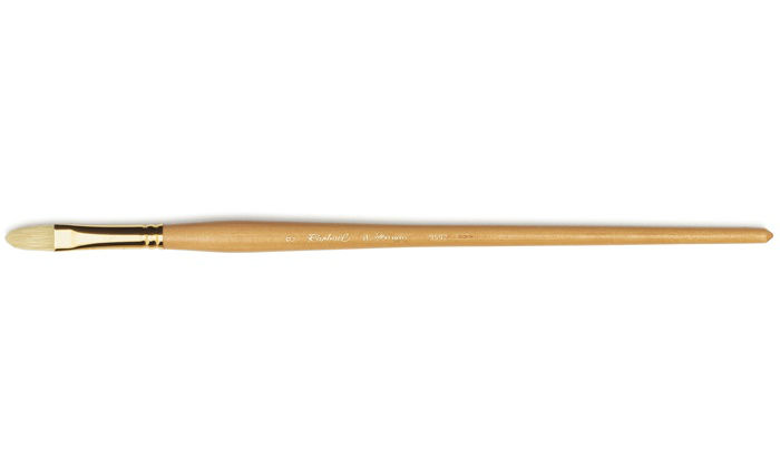 Image de  Brosse huile d'Artigny n°8 plate usée bombée 