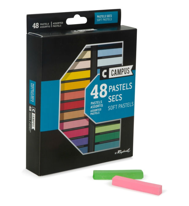 Ref. SENK60B48, Boite 48 crayons pastels sec campus, marque SENNELIER