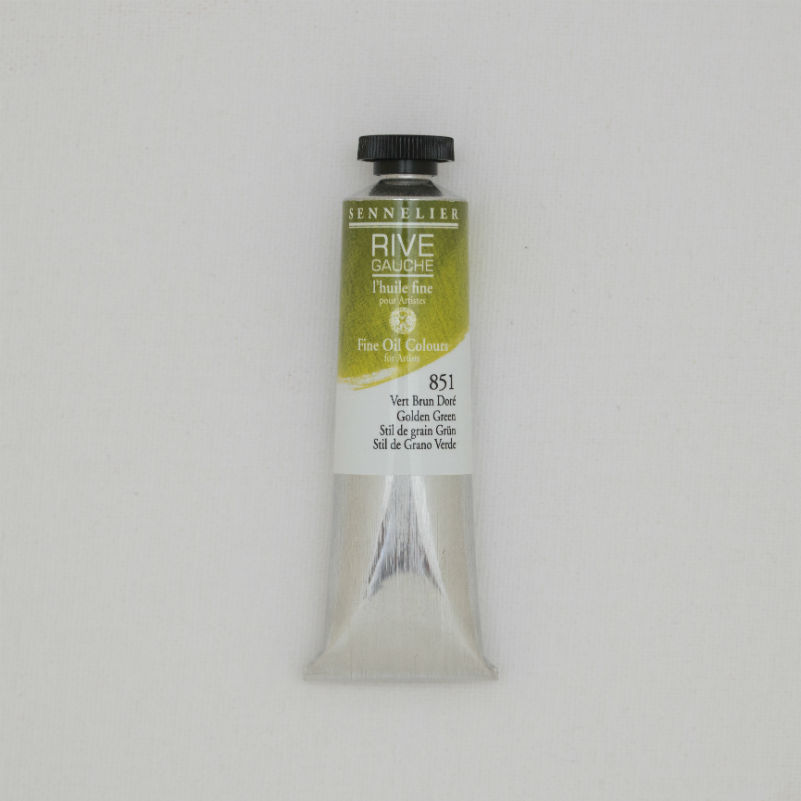 Image de  Tube 40 ml huile vert brun doré 