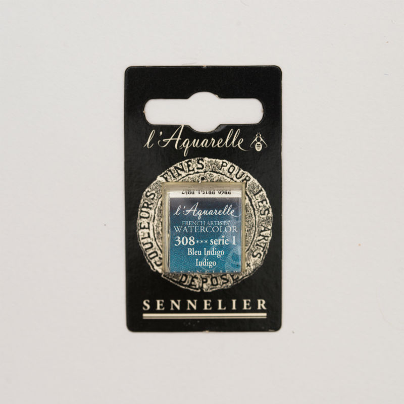 Image de  1/2 godet aquarelle bleu indigo s1 