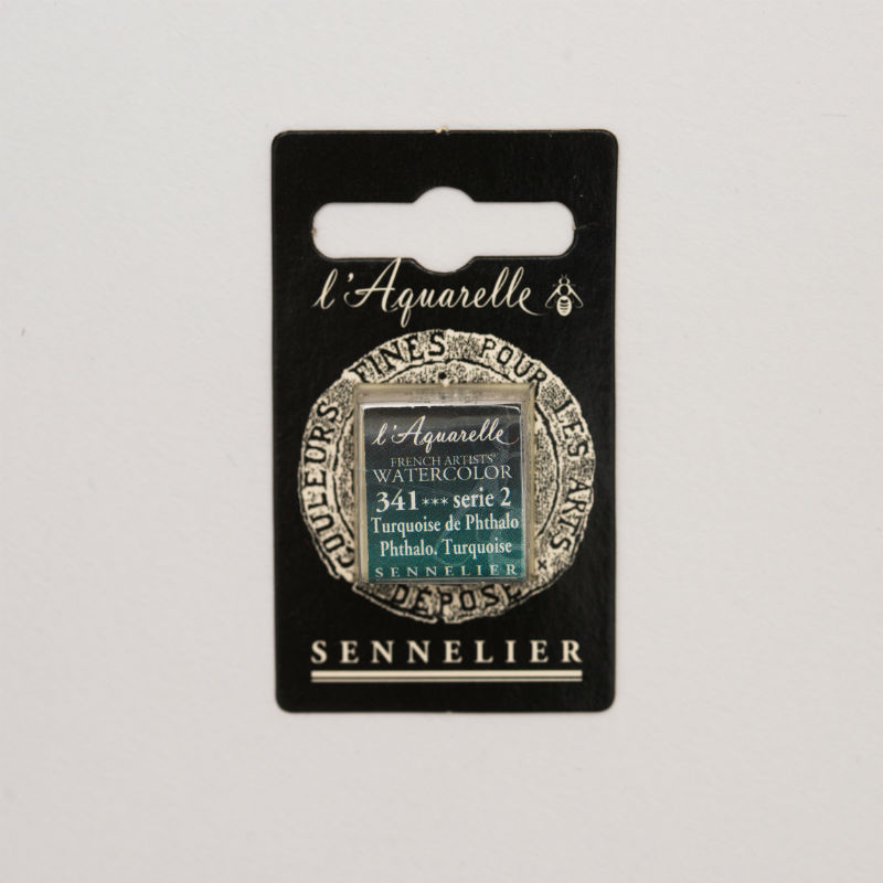 Image de  1/2 godet aquarelle turquoise de phtalo s2 