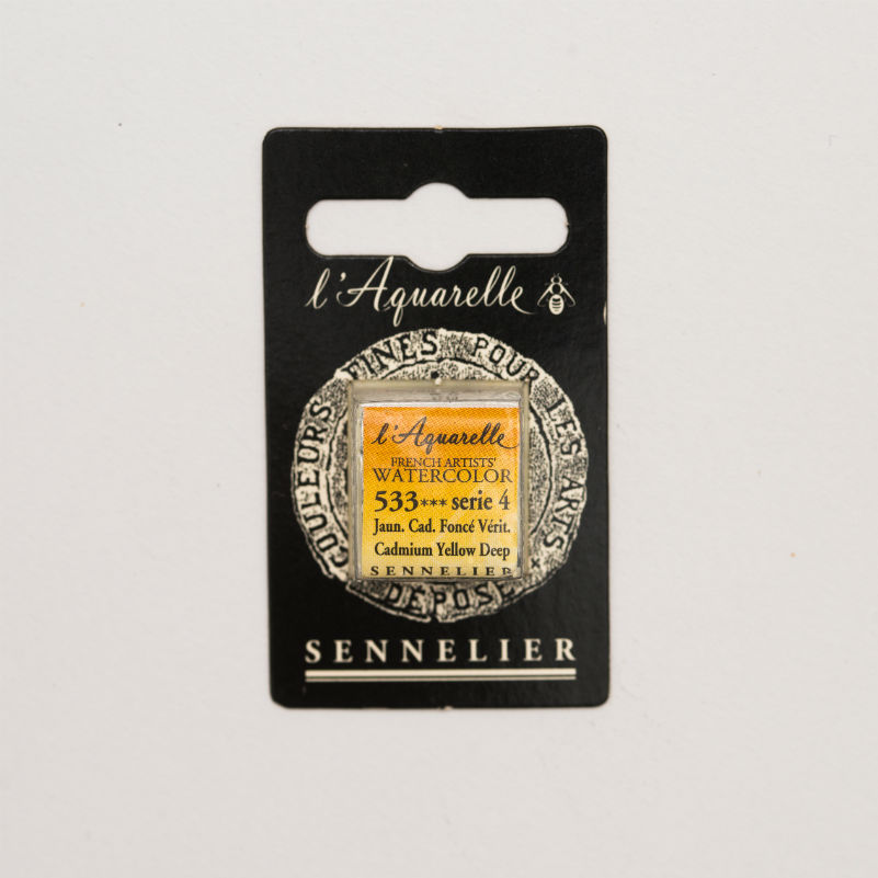Image de  1/2 godet aqua jaune cadmium foncé véritable s4 