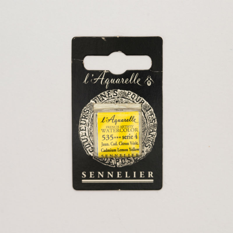 Image de  1/2 godet aqua jaune cadmium citron véritable s4 