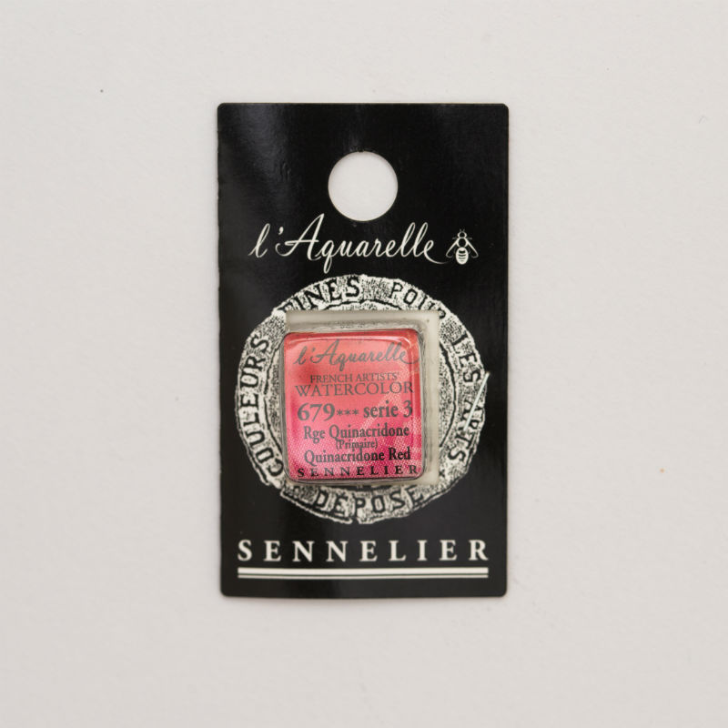 Image de  1/2 godet aqua rouge de quinacridone primaire s3 