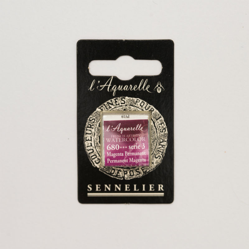 Image de  1/2 godet aquarelle magenta permanent s3 
