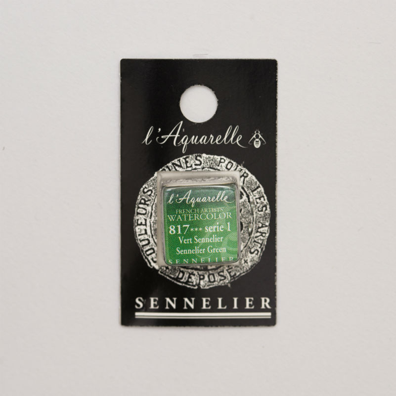 Image de  1/2 godet aquarelle vert sennelier s1 