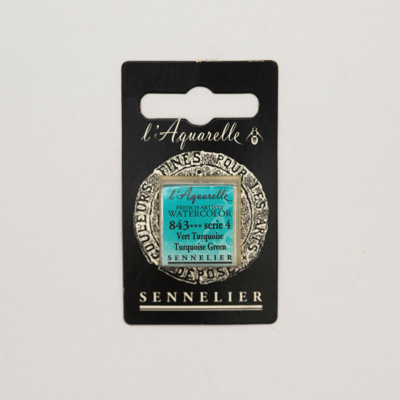 Image de  1/2 godet aquarelle vert turquoise s4 