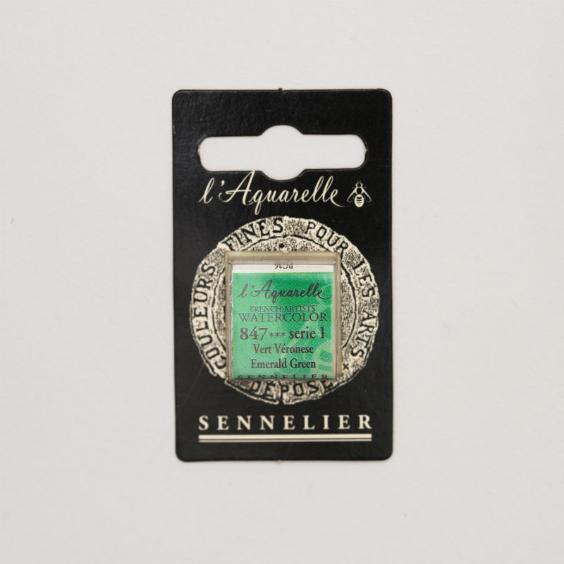 Image de  1/2 godet aquarelle vert véronèse s1 