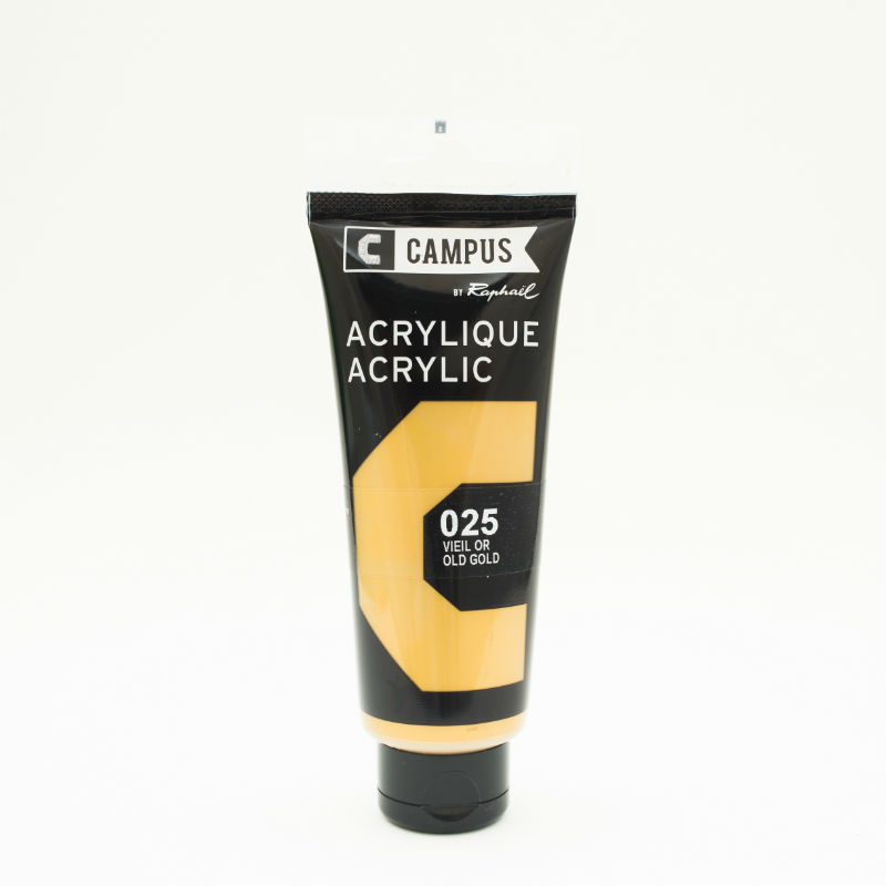 Image de  Tube 100 ml acrylique vieil or 