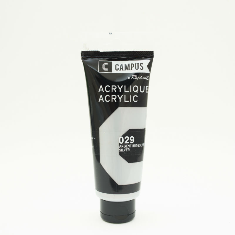 Ref. SENN131741029, Tube 100 ml acrylique argent iridescent, marque SENNELIER