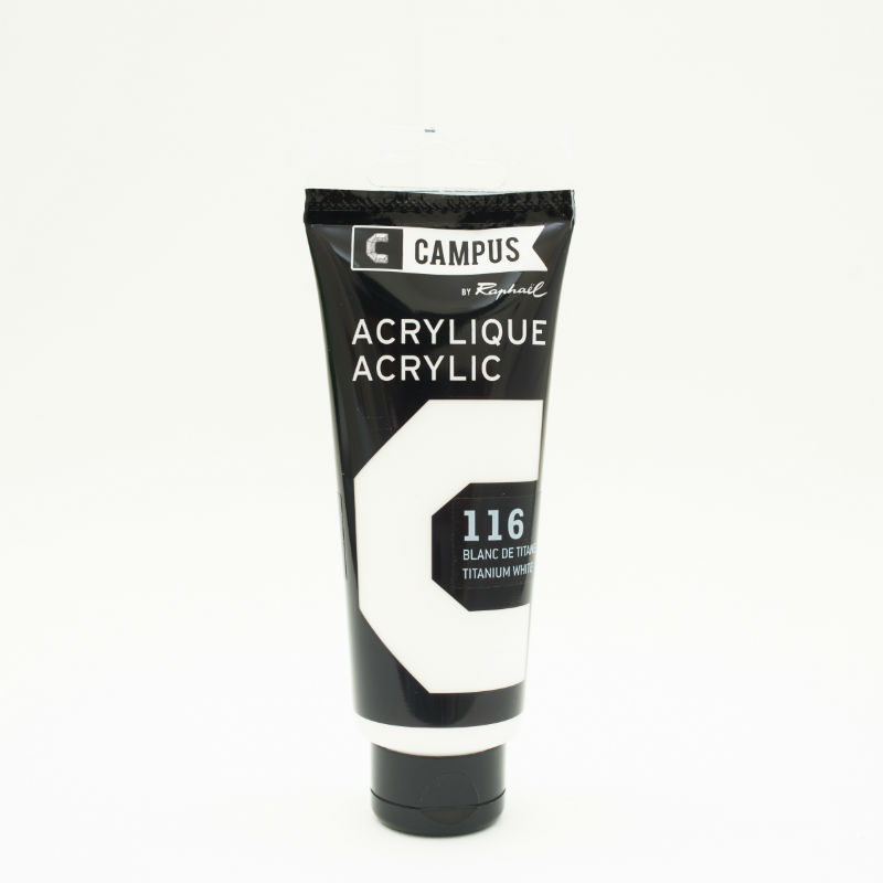 Image de  Tube 100 ml acrylique blanc de titane 