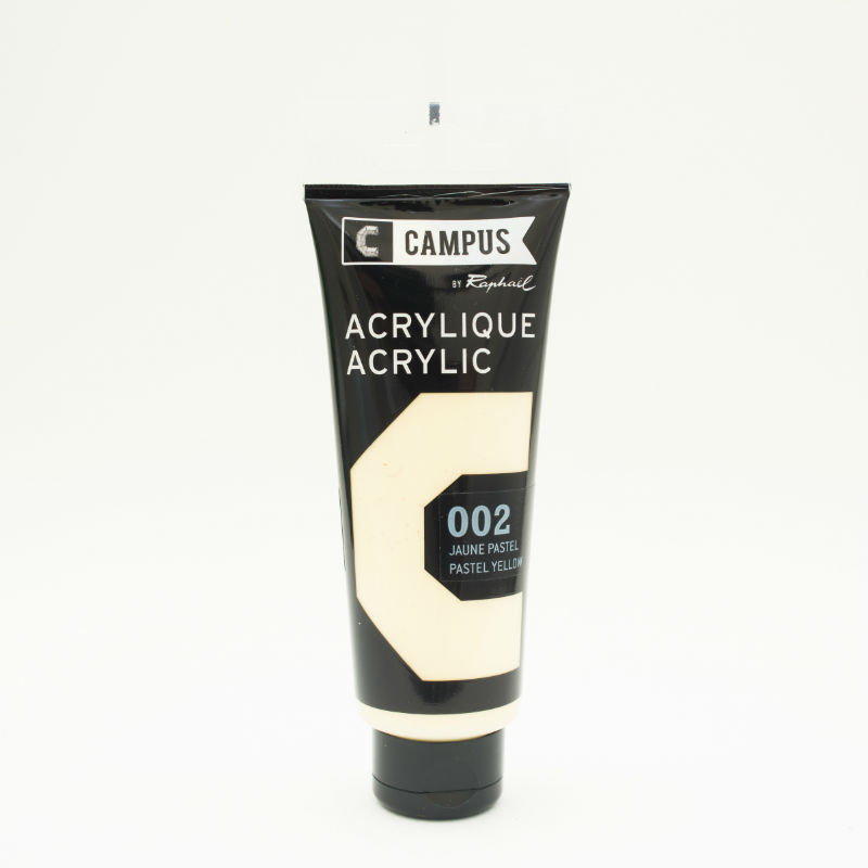 Image de  Tube 100 ml acrylique jaune pastel 