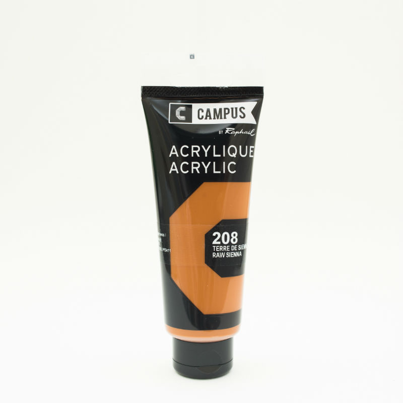 Ref. SENN131741208, Tube 100 ml acrylique terre de sienne naturelle, marque SENNELIER