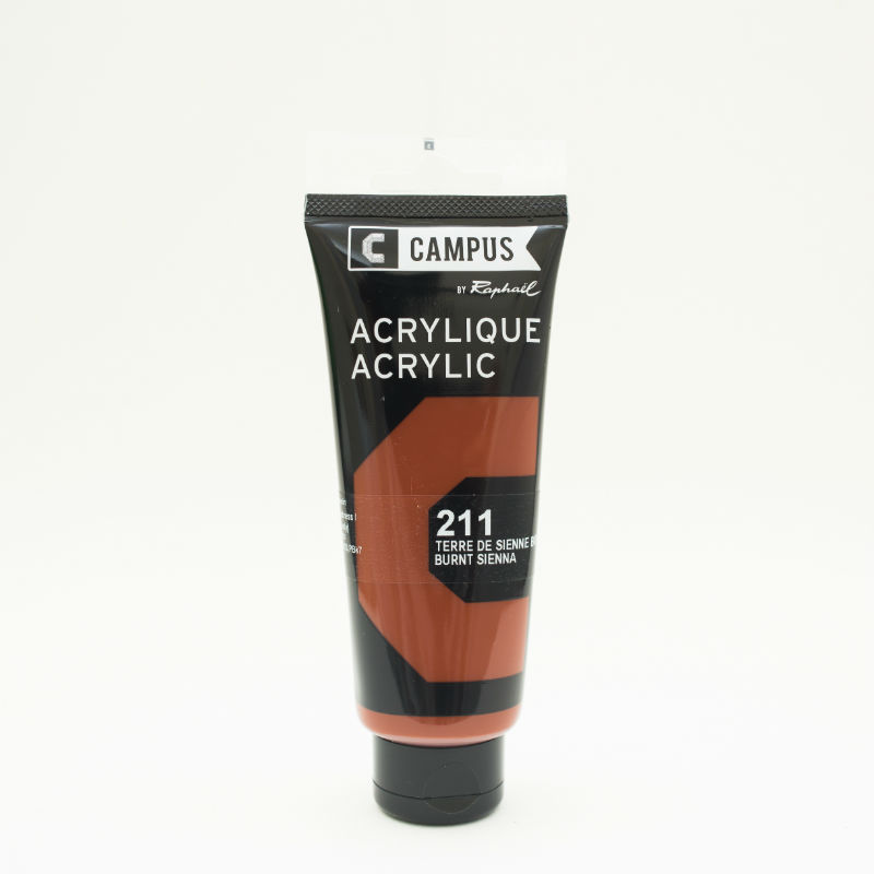 Ref. SENN131741211, Tube 100 ml acrylique terre de sienne brûlée, marque SENNELIER