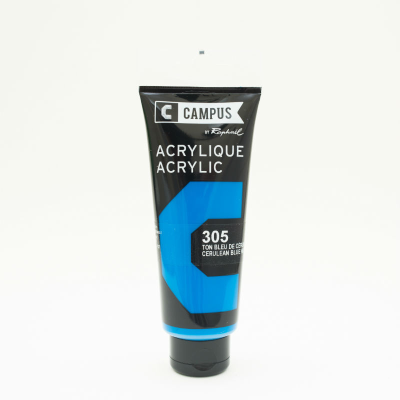 Image de  Tube 100 ml acrylique bleu céruleum 