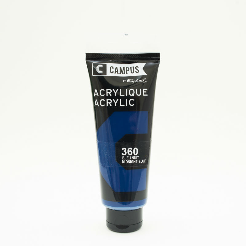 Image de  Tube 100 ml acrylique bleu nuit 