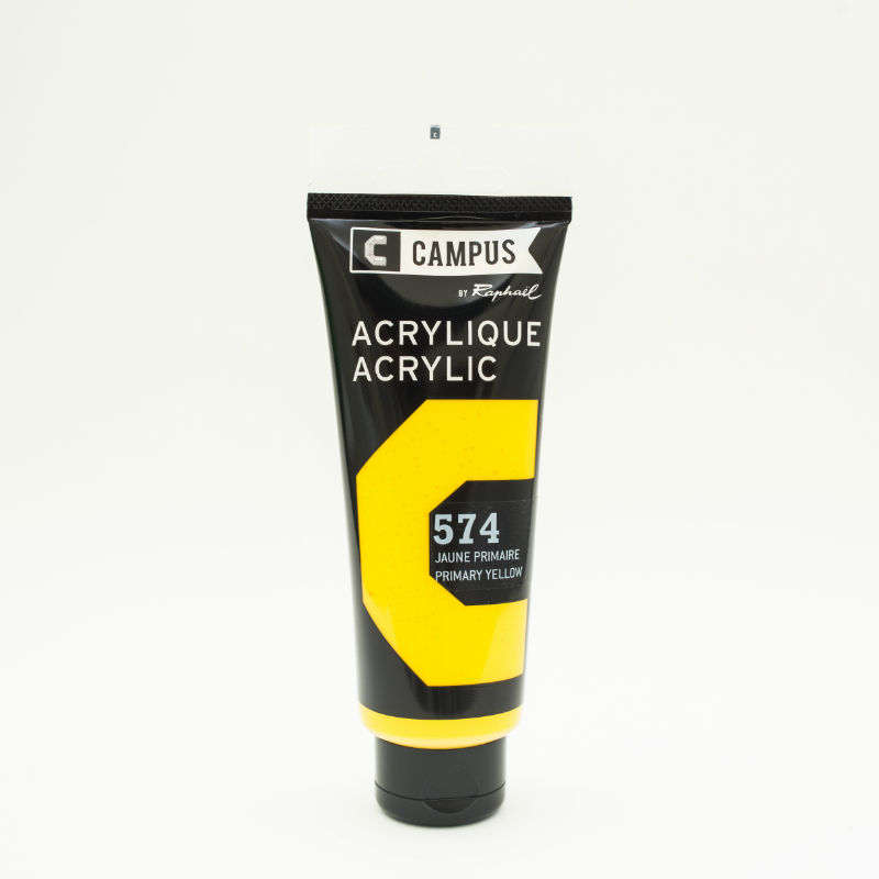 Image de  Tube 100 ml acrylique jaune primaire 