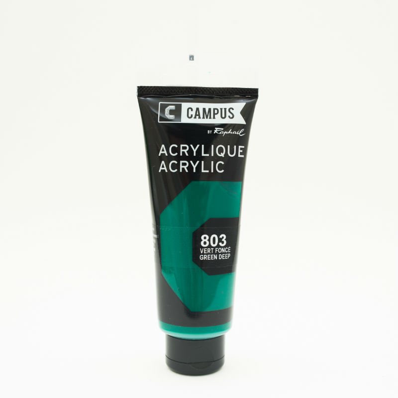 Ref. SENN131741803, Tube 100 ml acrylique vert foncé, marque SENNELIER