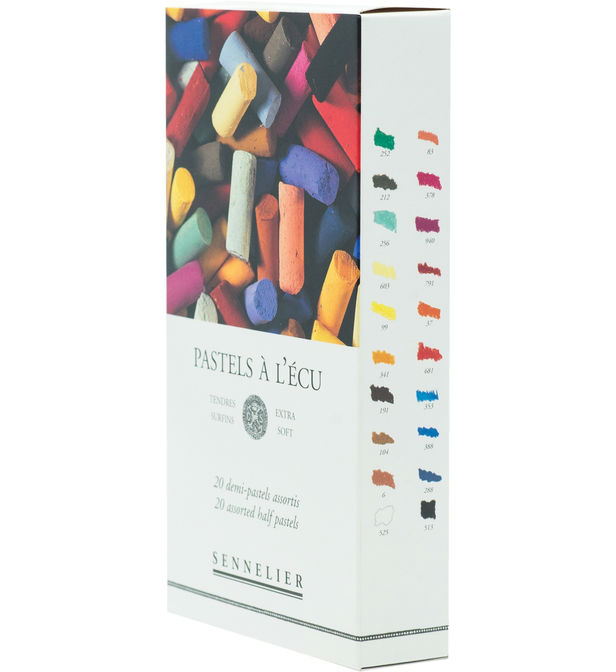Image de  Boite 20 demi pastels ecu 