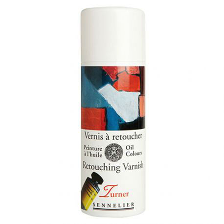 Ref. SENN135187, Bombe 400 ml vernis retoucher turner huile, marque SENNELIER