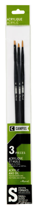 Ref. SENP1040200, Set 3 pinceaux acrylique S, marque SENNELIER
