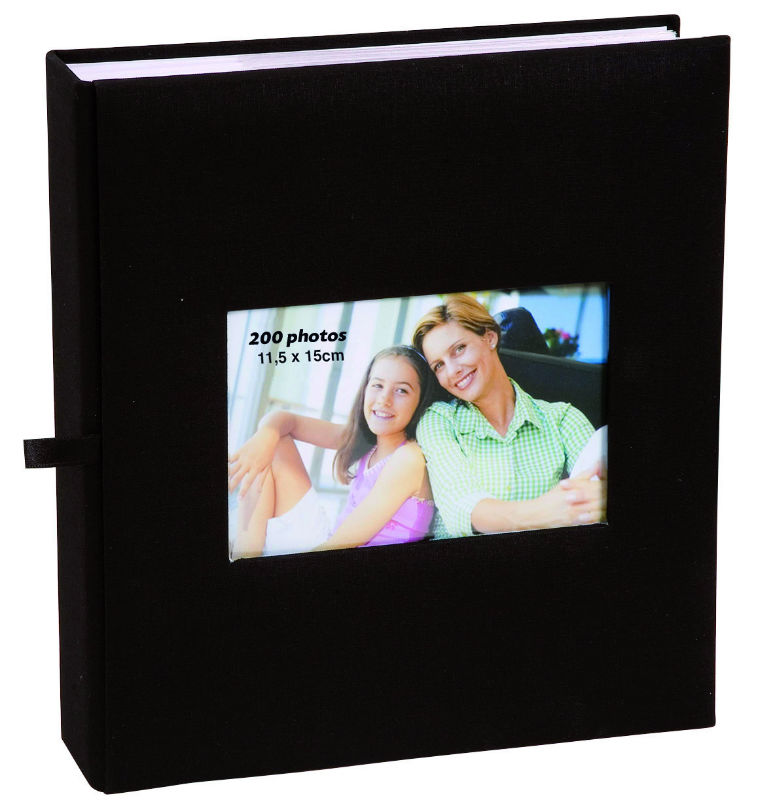 Image de  Album memo 200 pochettes square11.5x15 noir 