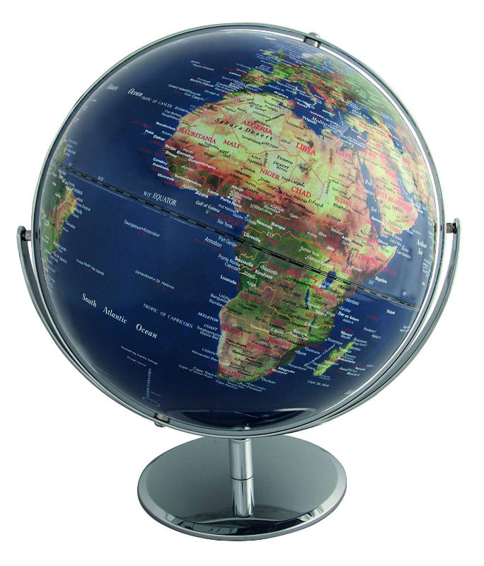 Image de  Globe 32cm multidirectionnel bleu 
