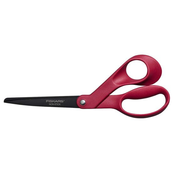 Image de  Ciseaux Fiskars fashion droitier rouge cerise 21cm. 