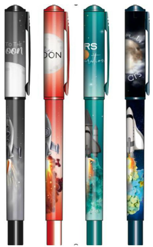 Image de  Stylo Plume Plumink plastique et métal course spaciale 