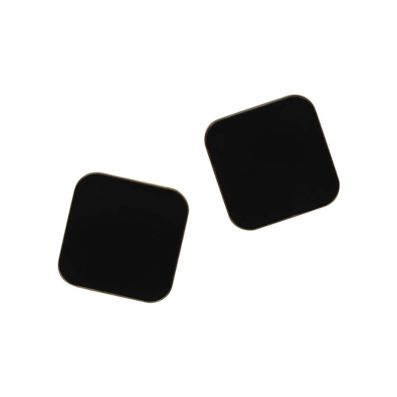 Image de  Blister de 2 aimants puissants verre noir 25x25 mm 