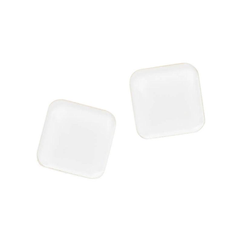 Image de  Blister de 2 aimants puissants verre blanc 25x25 mm 