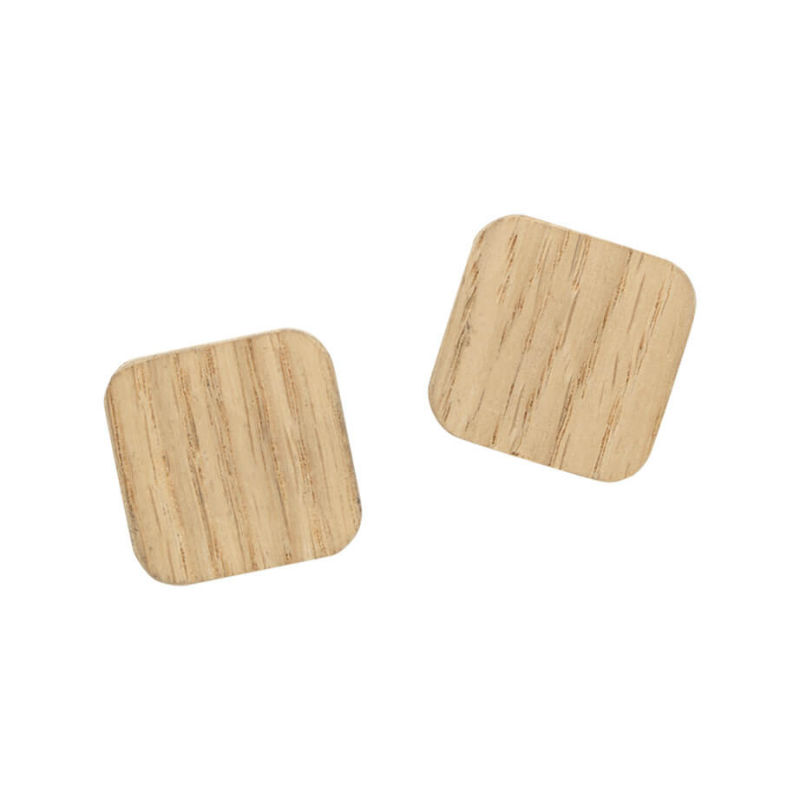 Image de  Blister de 2 aimants puissants bois 25x25 mm 