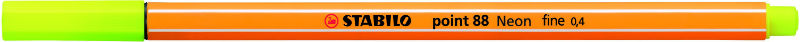 Image de  Stylo-feutre Stabilo Point 88 jaune fluo 