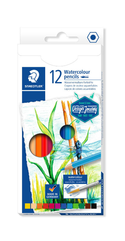 Image de  Etui 12 crayons de couleur Staedtler aquarellables 